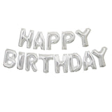 Silver Happy Birthday Balloon Banner Kit