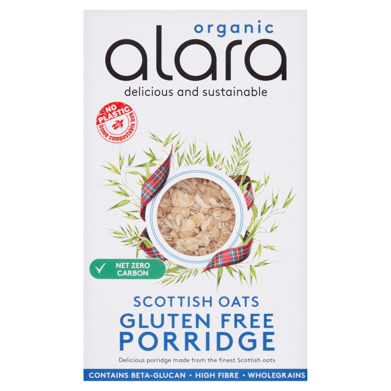 Alara organic Scottish oats gluten-free porridge - British product