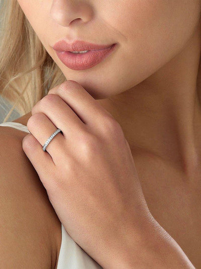 Next Beaverbrooks 9ct White Gold Diamond Half Eternity Ring- Buy online at McGrocer