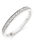Beaverbrooks diamond half eternity ring in 9ct white gold - British product