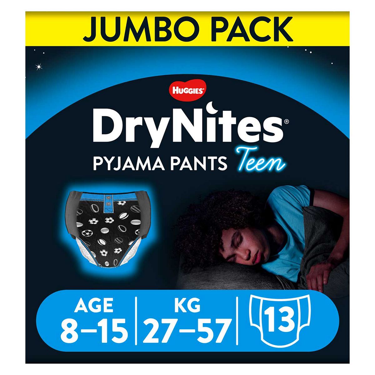 DryNites Pyjama Pants Jumbo, Boys, 8-15 years 13s GOODS Boots   