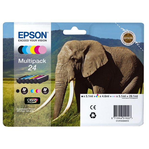 Epson Claria Photo HD Ink cartridges black and colour multipack - British product