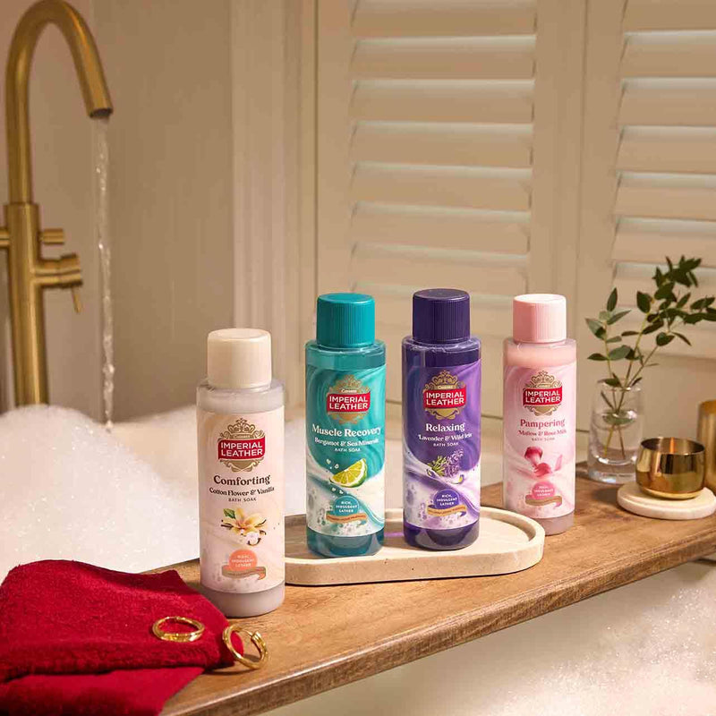 Imperial Leather relaxing lavender and wild iris bath soak 500ml, UK version