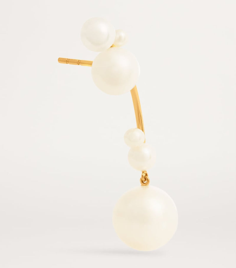 Sophie Bille Brahe yellow gold pearl single earring, UK version