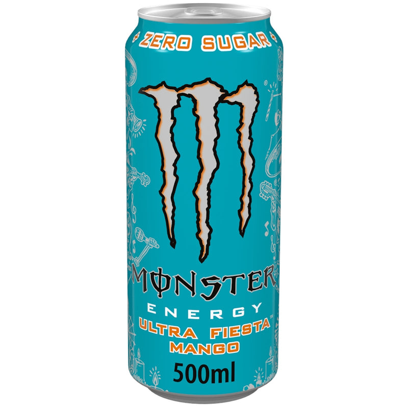 Monster Ultra Fiesta sugar free energy drink 12 x 500ml cans, imported from the UK
