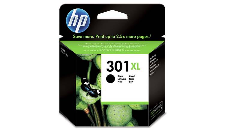 HP 301 XL black ink cartridge, UK version