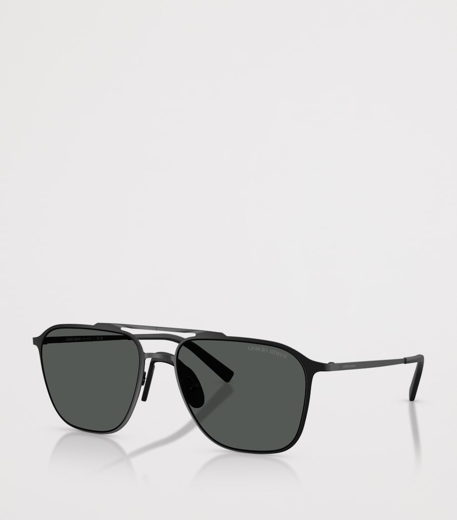 Giorgio Armani metal aviator sunglasses with matte finish (British brand)