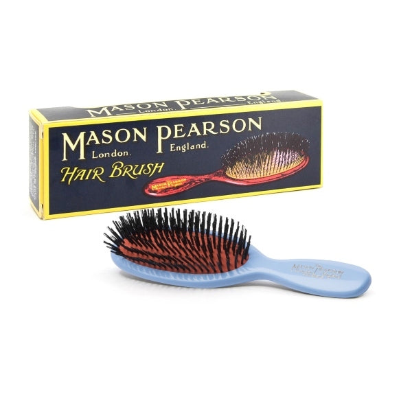 Mason Pearson compact pocket bristle hairbrush blue (British brand)