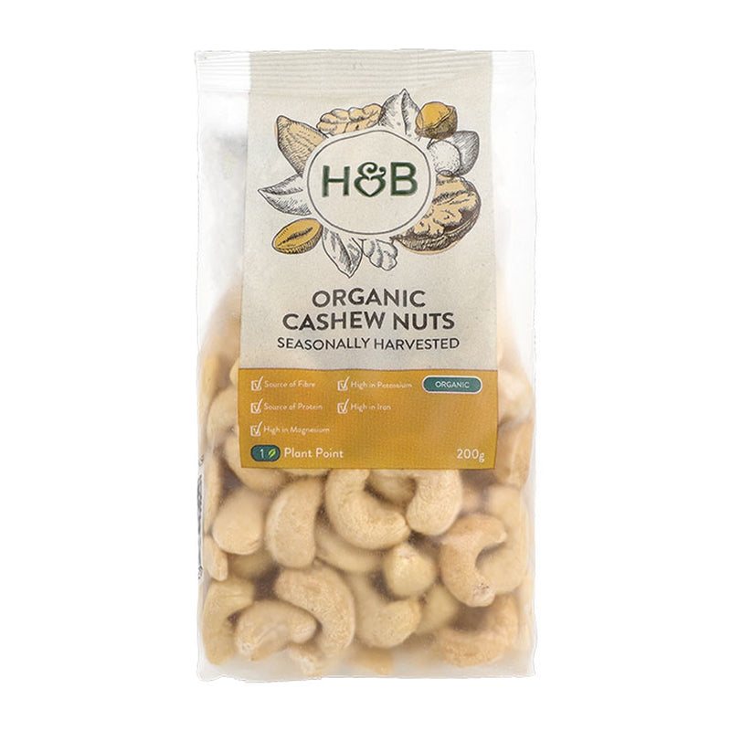 Holland Barrett organic cashew nuts 200g, UK version