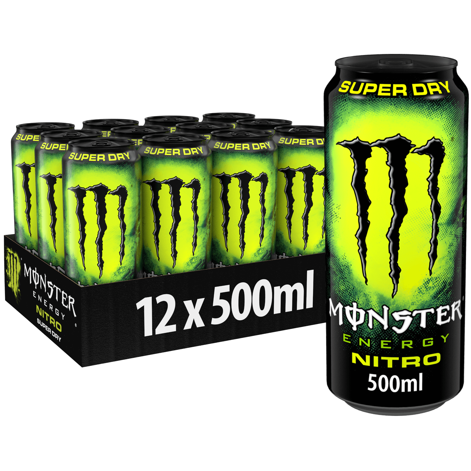 Monster Nitro Superdry energy drink 12 x 500ml cans, imported from the UK