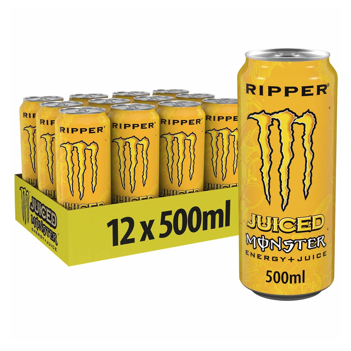 Monster Ripper energy drink 12 x 500ml cans, imported from the UK