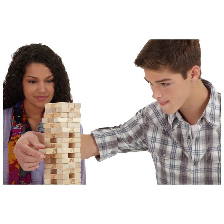 Hasbro Gaming Jenga Original board game stacking blocks - British product