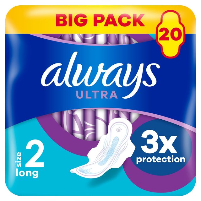 Always Sanitary Towels Ultra Long (Size 2) Wings   20 per pack GOODS M&S   