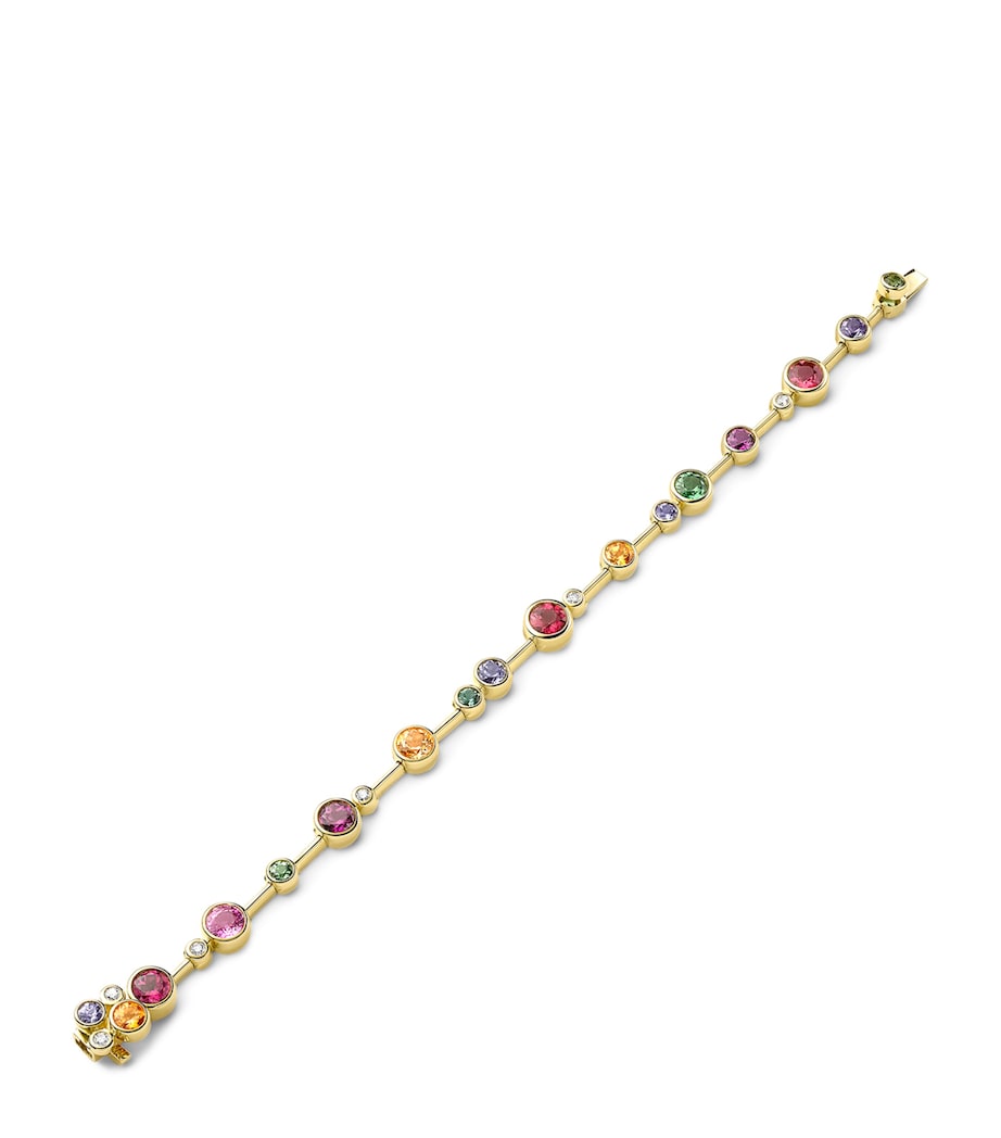 Boodles Raindance bracelet yellow gold multicoloured gemstones, UK version