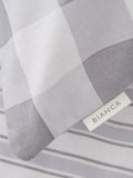 Bianca Grey Gingham duvet cover and pillowcase set - British product