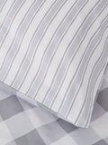 Bianca Grey Gingham duvet cover and pillowcase set - British product