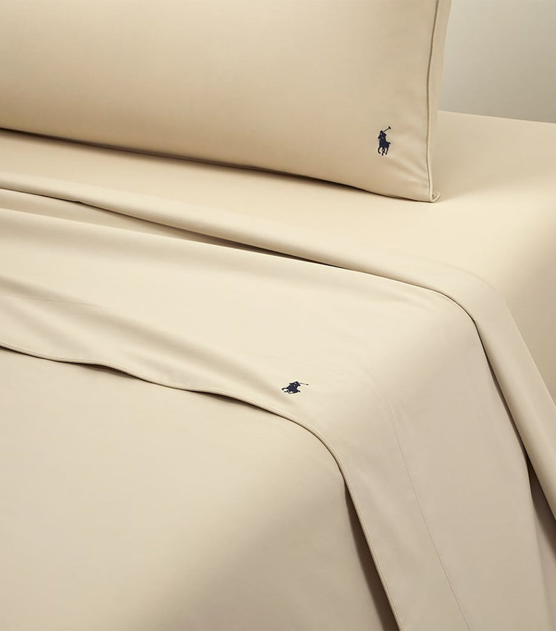 Ralph Lauren Cotton Player Double Flat Sheet 240cm x 280cm, imported from the UK