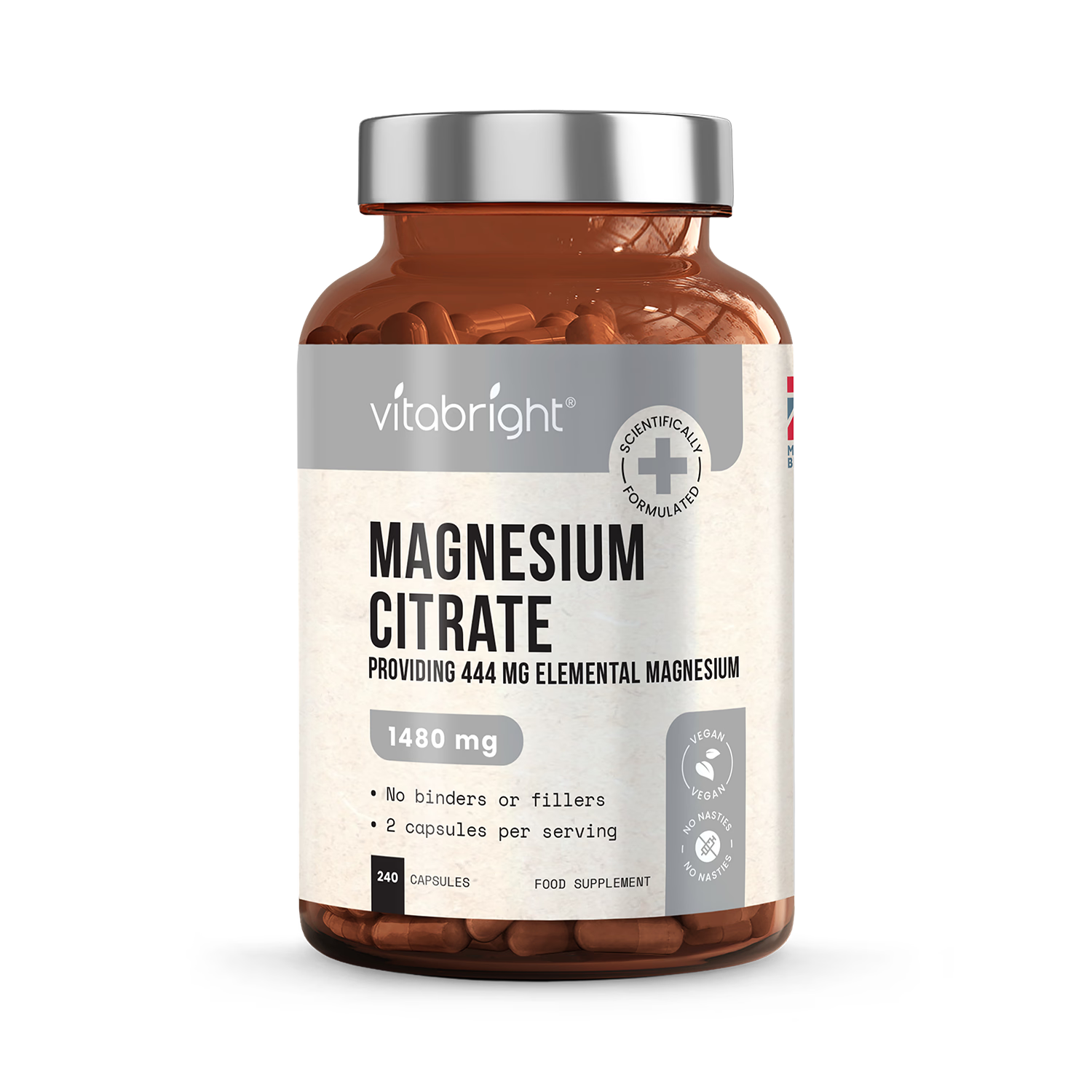 VitaBright Magnesium Citrate 240 capsules UK version