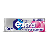 Wrigley's Extra White Bubblemint Chewing Gum Sugar Free 10 Pieces Snacks & Confectionery ASDA   