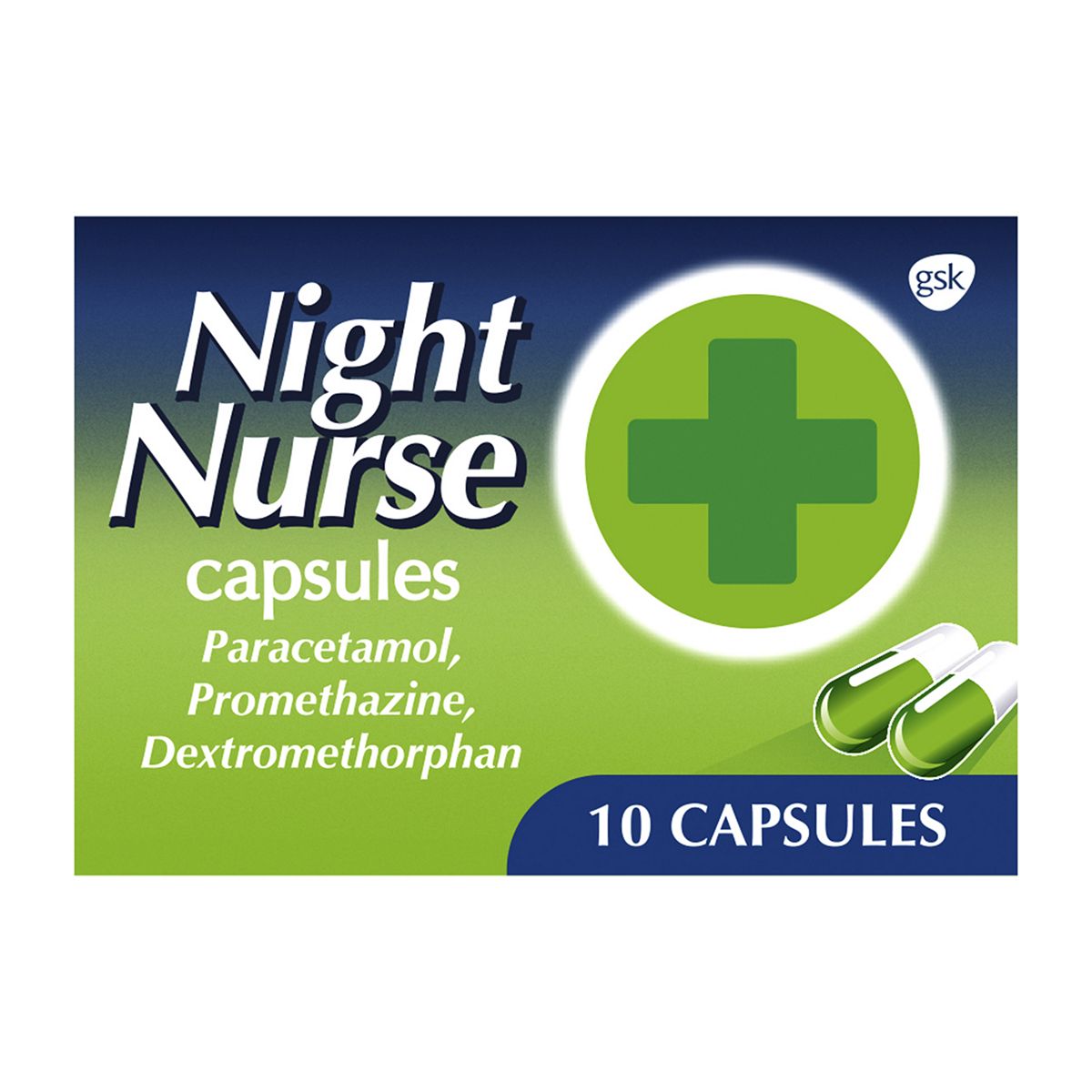 Night Nurse Cold and Flu Relief - 10 Capsules First Aid Boots   