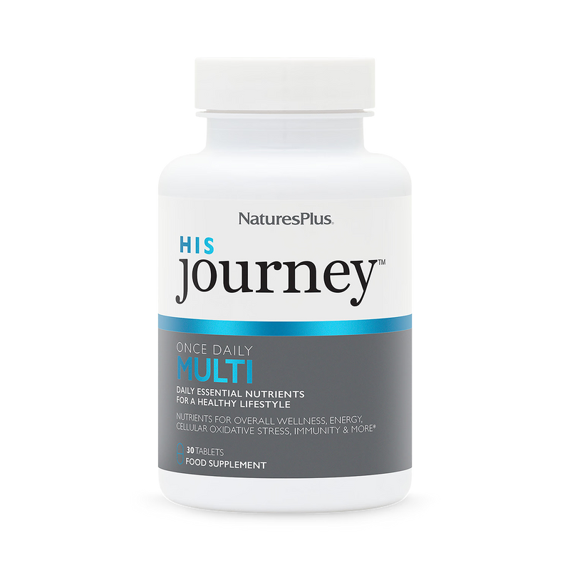 His Journey men's once daily multivitamin tablet, imported from the UK