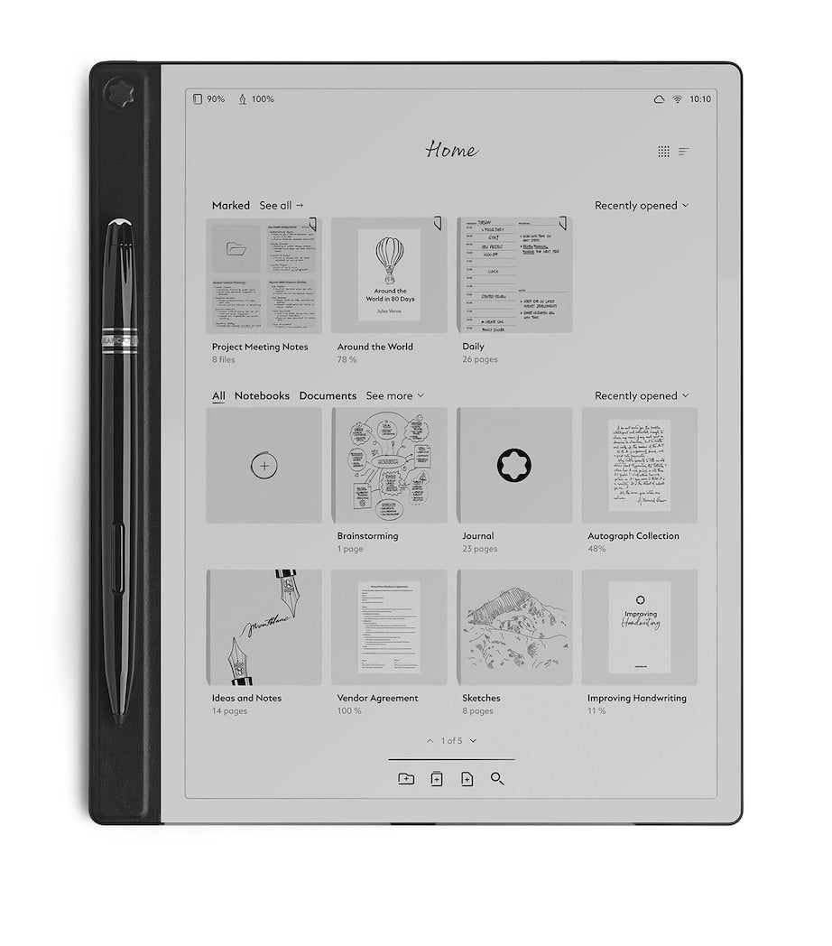Montblanc digital paper tablet with stylus, interchangeable tips and USB-C cable, imported from the UK
