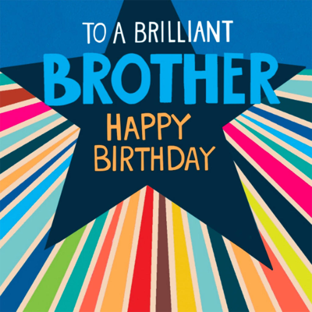 Paper Salad Happy Birthday Greeting Card to a Brilliant Brother