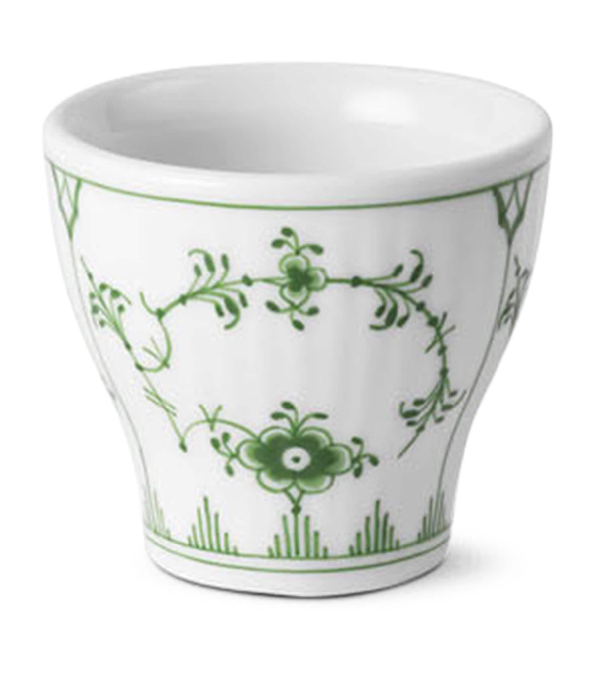 Royal Copenhagen Green Fluted Plain egg cup, imported from the UK