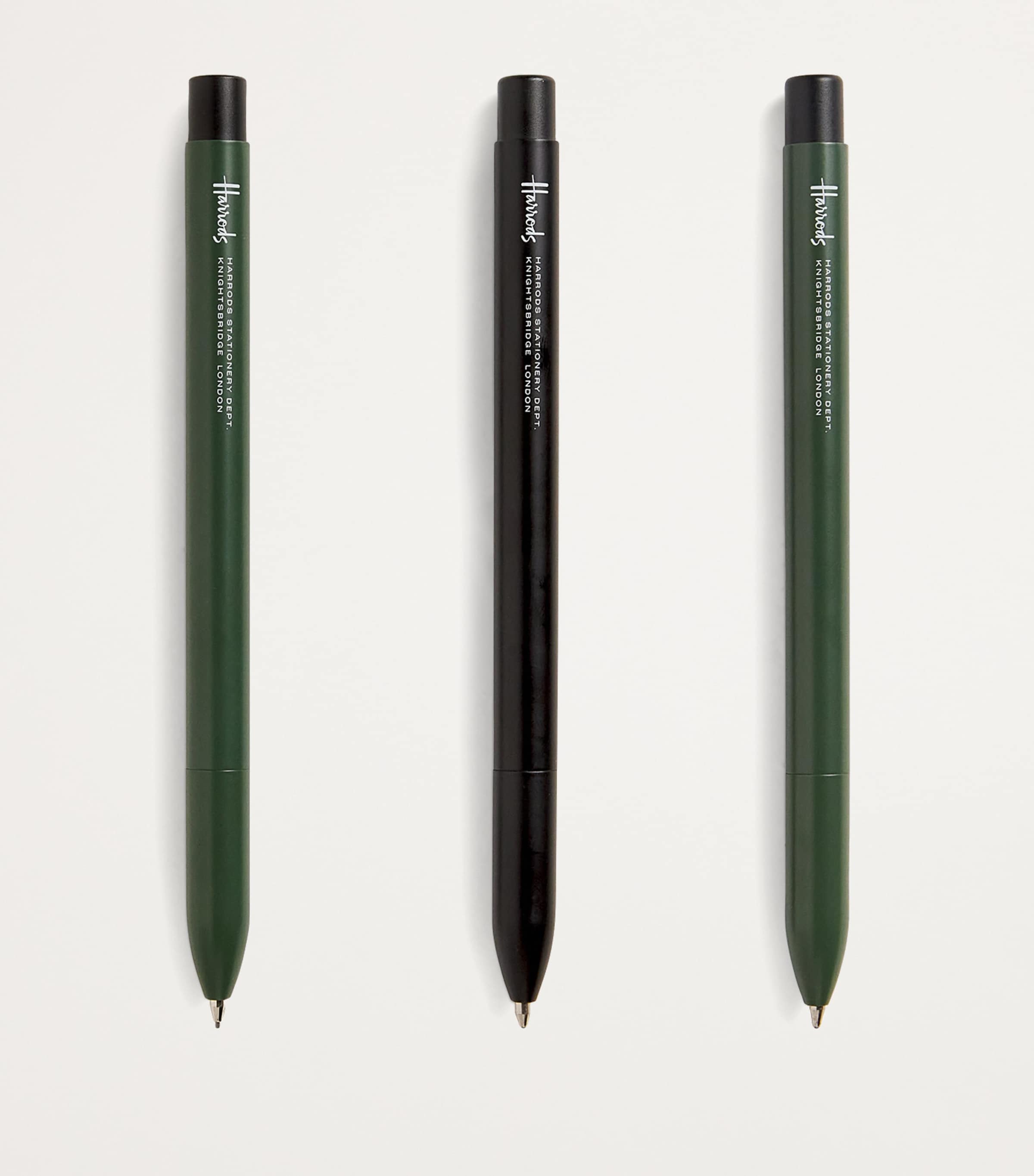 Harrods logo ballpoint pens set of 3, UK version