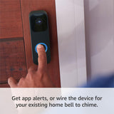 Blink Video Doorbell & Sync Module in Black + Blink Mini 2 Cam in White