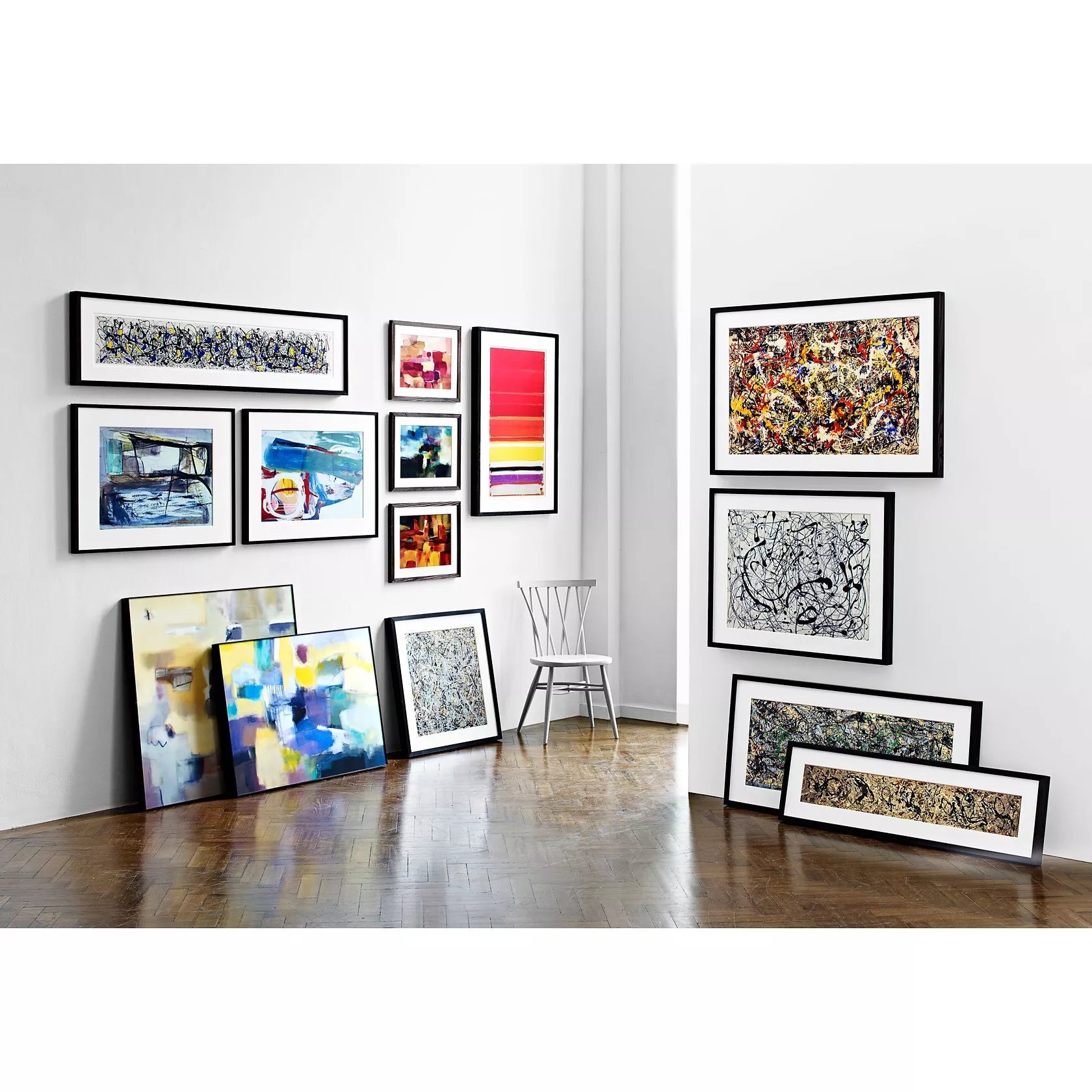 John Lewis Jackson Pollock Summertime framed print 39x150cm, imported from the UK