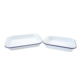 George Home White Enamel Roaster - Set of 2 General Household ASDA   