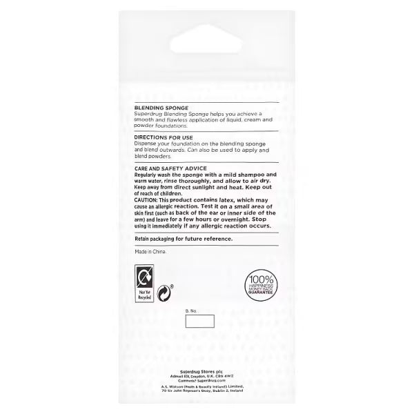 Superdrug pink blending sponge (British brand)