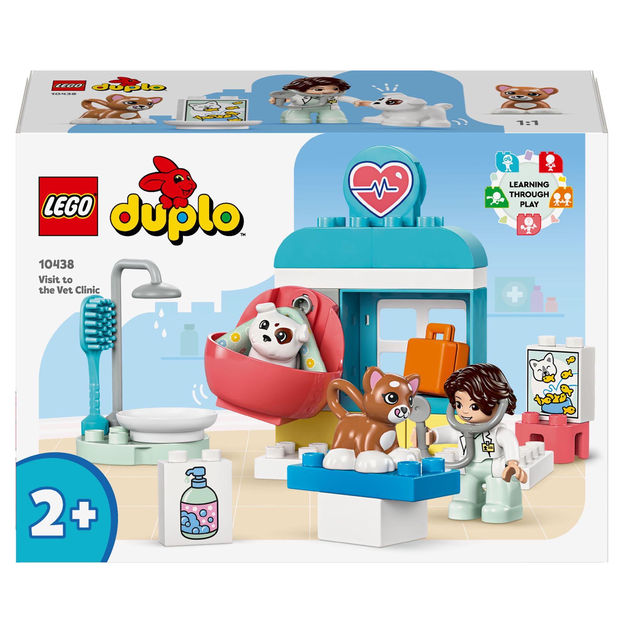 LEGO DUPLO Town Visit to The Vet Clinic Learning Toys 10438 GOODS Sainsburys   