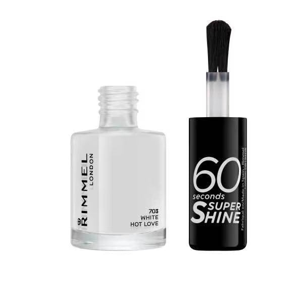 Rimmel Nagellack White Hot Love 8 ml, importiert aus Großbritannien