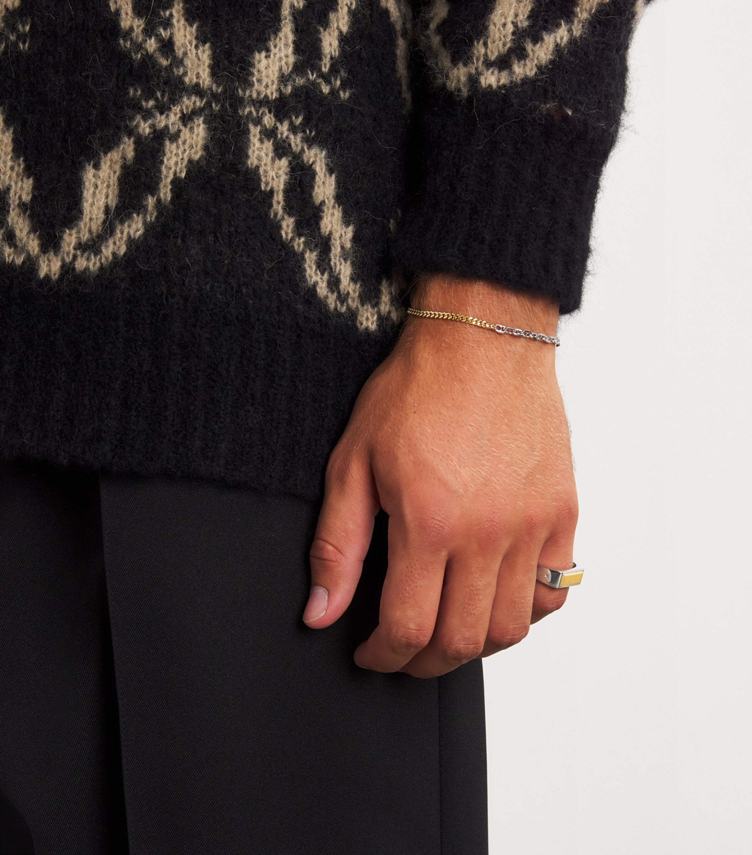 Tom Wood Peaky ring sterling silver yellow gold, UK version