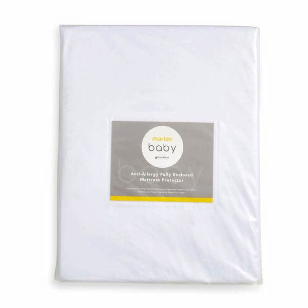 Martex Baby Anti-Allergy Enclosed Mattress Protector Cotbed