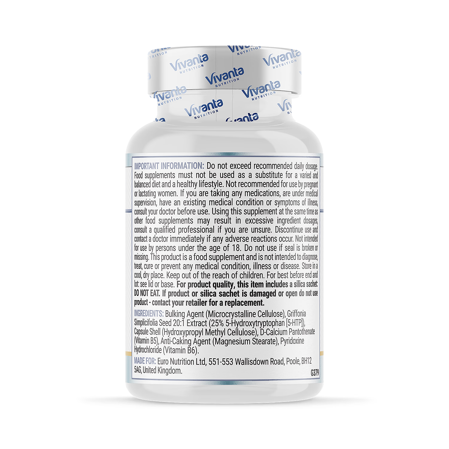 5HXT Pro 5-HTP supplement 120 capsules - British product