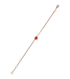 Chopard My Happy Hearts bracelet in rose gold and carnelian - British product