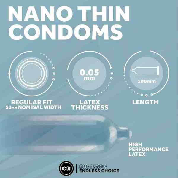 EXS Nano Thin condoms 56 pack - British product