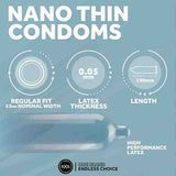 EXS Nano Thin condoms 56 pack - British product