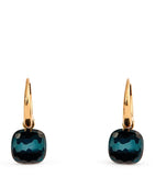 Pomellato Petit Nudo drop earrings blue topaz rose gold (British brand)