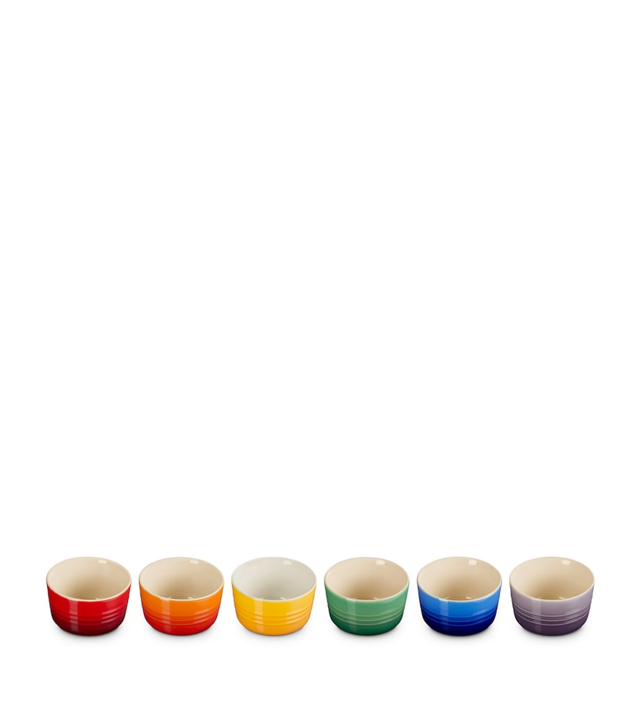 Le Creuset rainbow stoneware ramekins set of 6, UK version