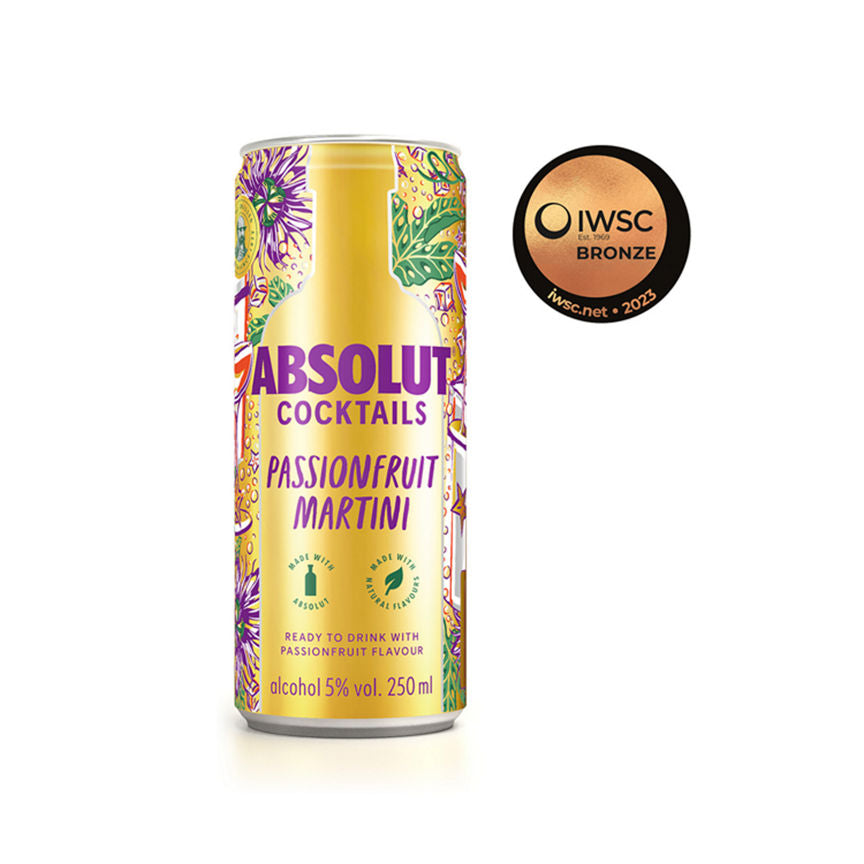 Absolut Passionfruit Martini Cocktail Adult Soft Drinks & Mixers ASDA   