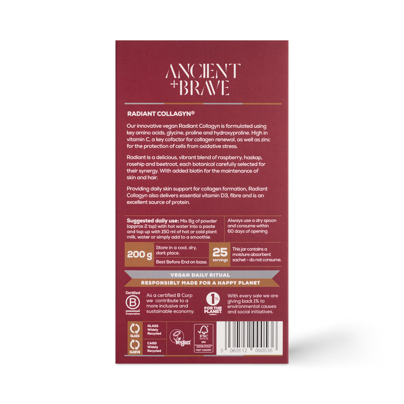 Ancient+Brave Radiant Collagyn vegan collagen powder 200g (British brand)