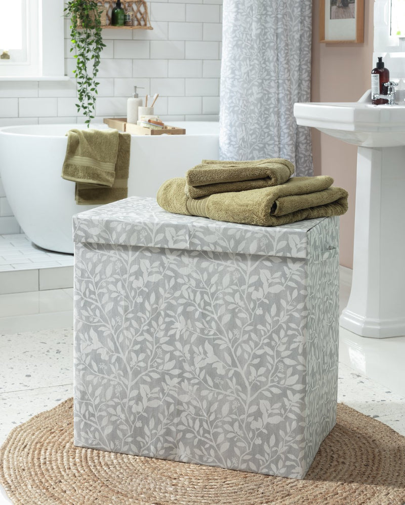 Argos Home floral laundry basket with dividers grey 130L - British product