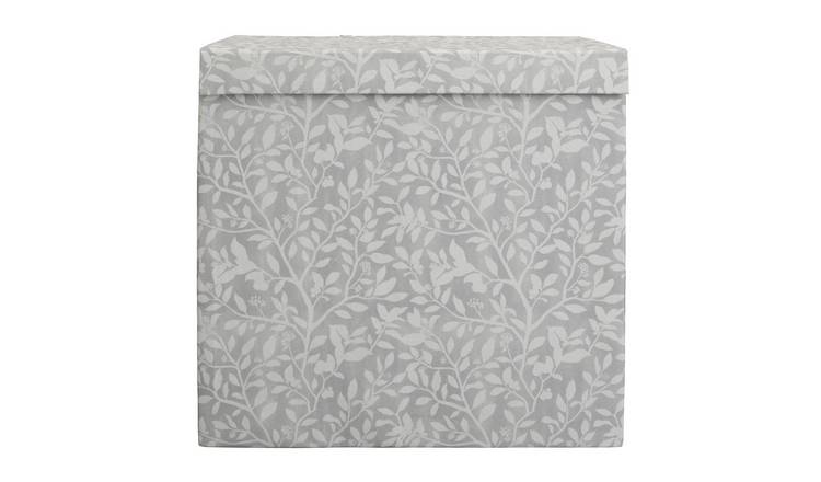 Argos Home floral laundry basket with dividers grey 130L - British product