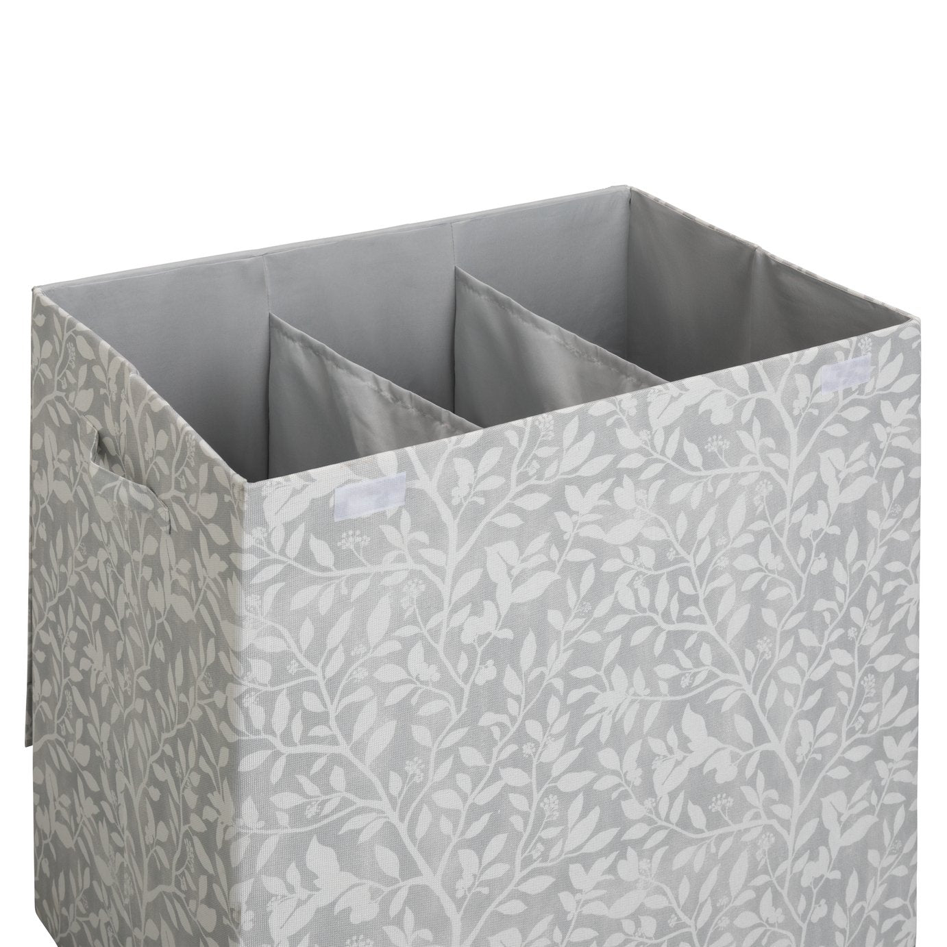 Argos Home floral laundry basket with dividers grey 130L - British product