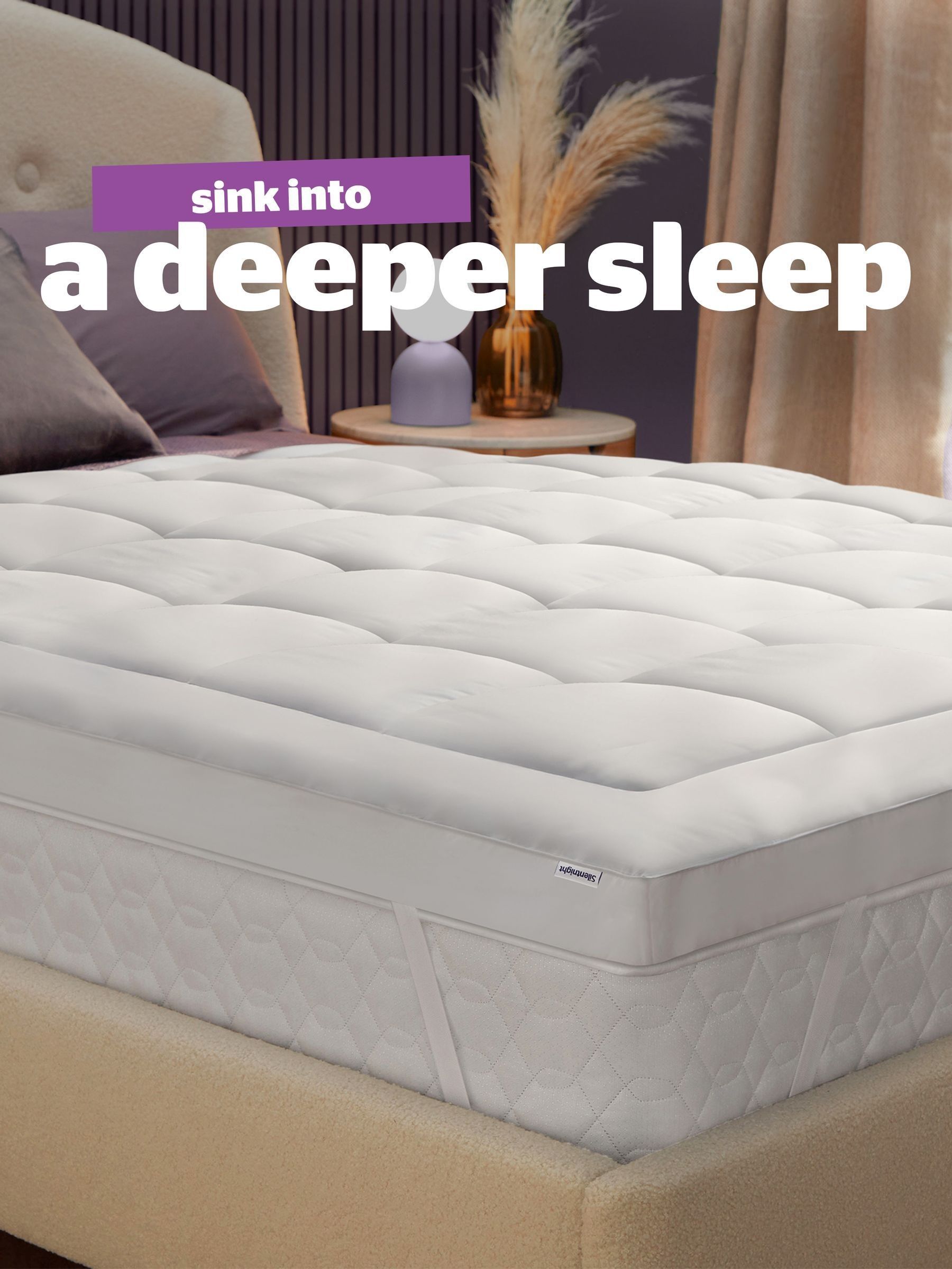 Silentnight White Deep Sleep Ultimate 1000 Extra Deep Mattress Topper (British brand)