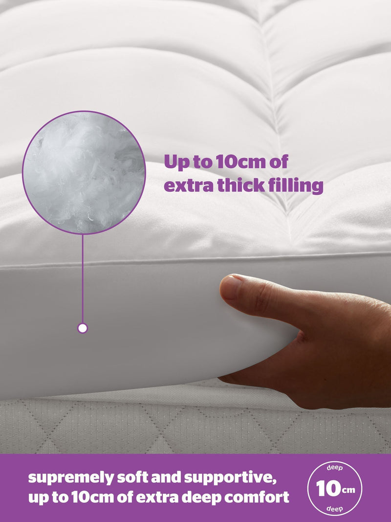 Silentnight White Deep Sleep Ultimate 1000 Extra Deep Mattress Topper